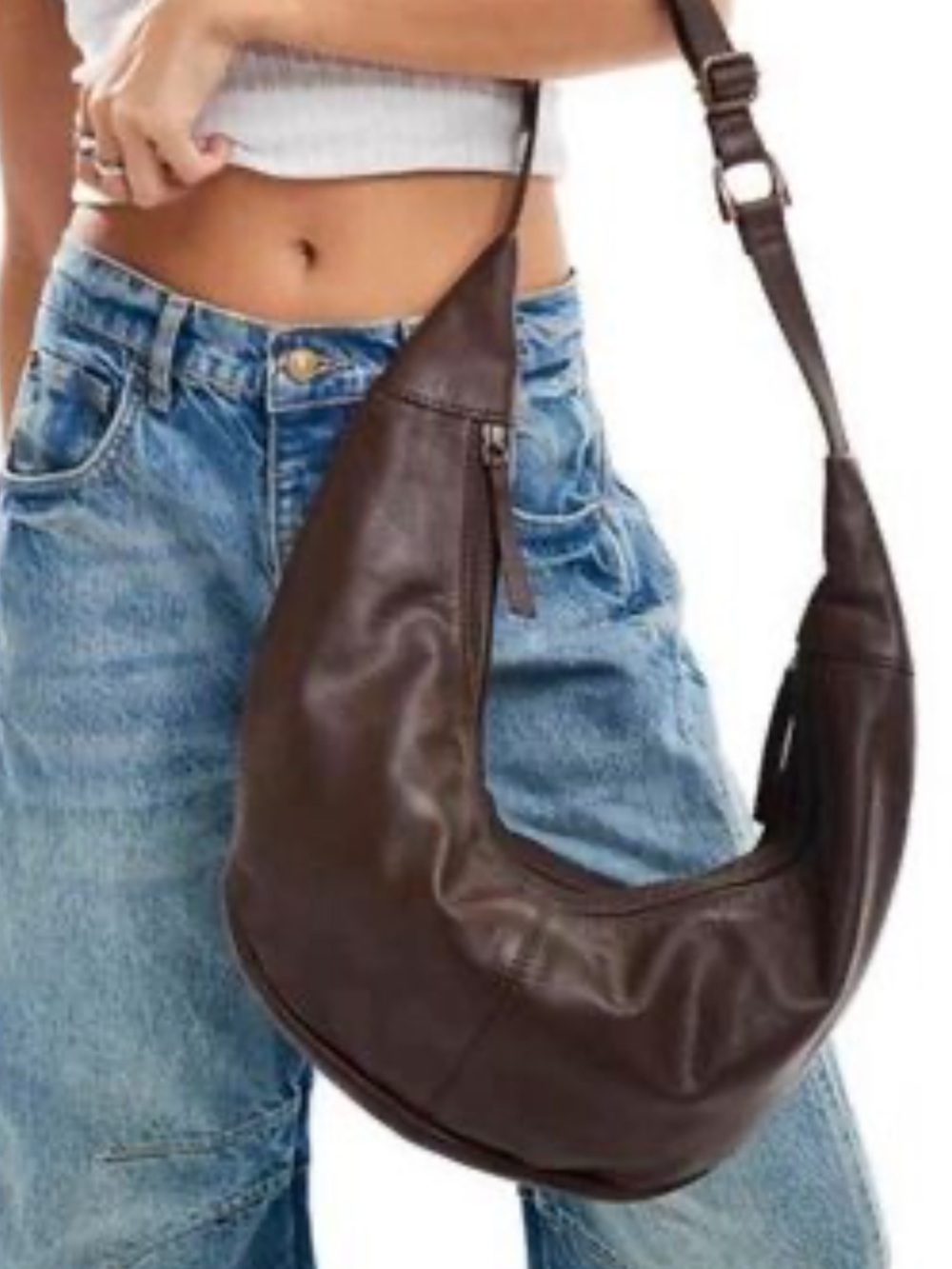 Free People Idle Hands Leather Sling Bag